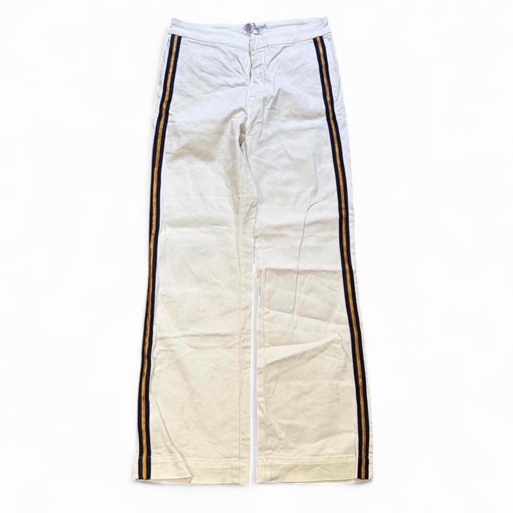 Vintage 90s Seafarer Italian Side Striped Women’s 28x28 Flared Sailor Pants